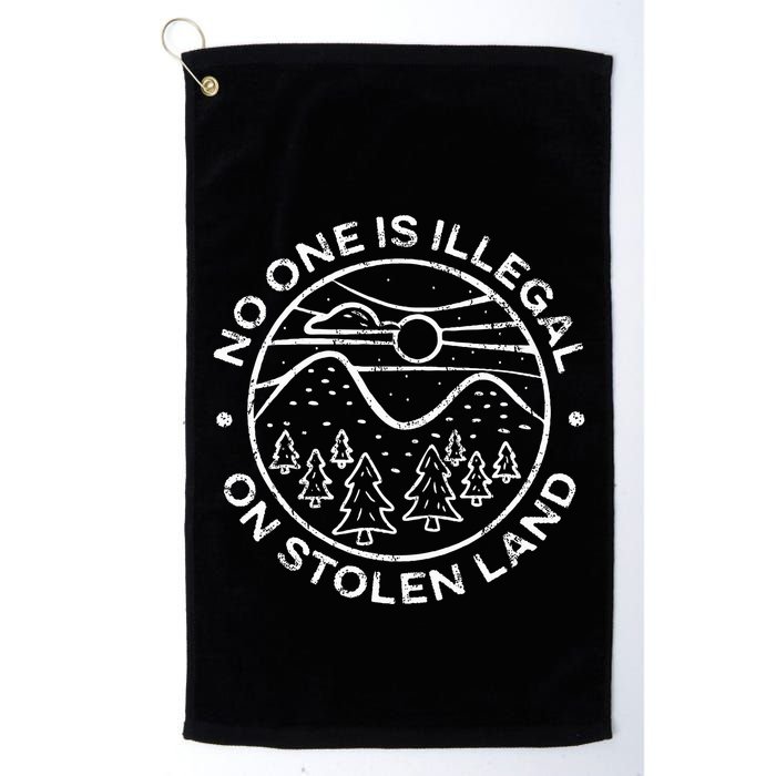 No One Is Illegal On Stolen Land Native Tribe Golf Towel