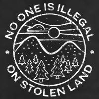 No One Is Illegal On Stolen Land Native Tribe Golf Towel