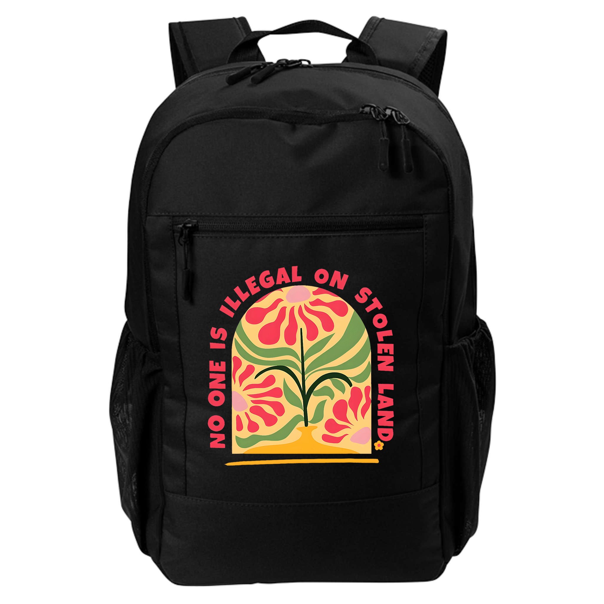 No One Is Illegal On Stolen Land Human Rights Immigration Backpack