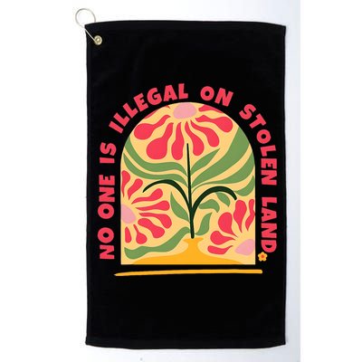 No One Is Illegal On Stolen Land Human Rights Immigration Golf Towel