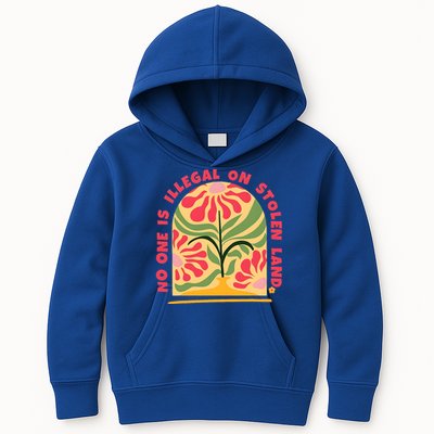 No One Is Illegal On Stolen Land Human Rights Immigration Kids Hoodie