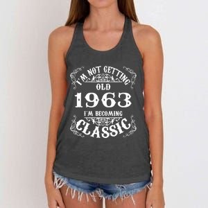 Not Old I Am Classic 1963 60th Birthday Gift For 60 Year Old Women's Knotted Racerback Tank