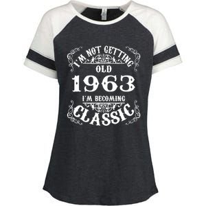 Not Old I Am Classic 1963 60th Birthday Gift For 60 Year Old Enza Ladies Jersey Colorblock Tee