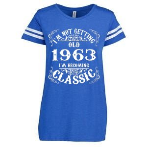 Not Old I Am Classic 1963 60th Birthday Gift For 60 Year Old Enza Ladies Jersey Football T-Shirt