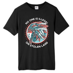 No One Is Illegal On Stolen Land Anti Trump Protest Tall Fusion ChromaSoft Performance T-Shirt