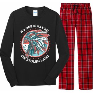 No One Is Illegal On Stolen Land Anti Trump Protest Long Sleeve Pajama Set