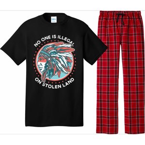 No One Is Illegal On Stolen Land Anti Trump Protest Pajama Set