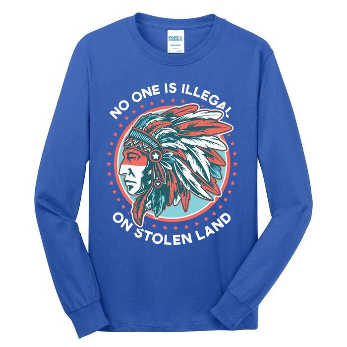 No One Is Illegal On Stolen Land Anti Trump Protest Tall Long Sleeve T-Shirt