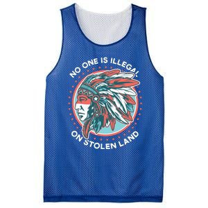 No One Is Illegal On Stolen Land Anti Trump Protest Mesh Reversible Basketball Jersey Tank