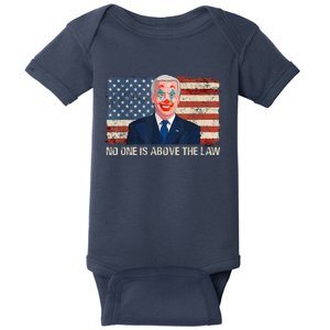 No One Is Above The Law Funny Joe Biden Usa Flag Baby Bodysuit