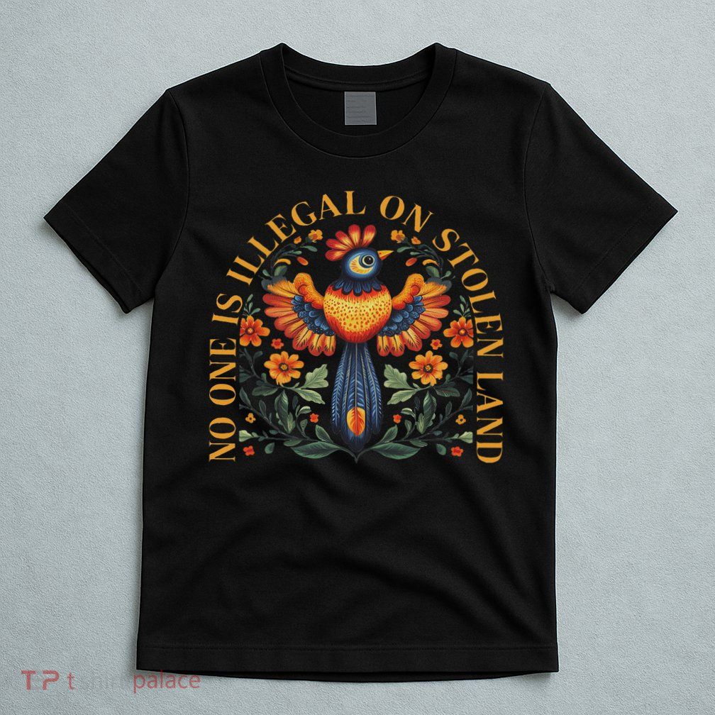 No One Is Illegal On Stolen Land Native Americans Vintage T-Shirt