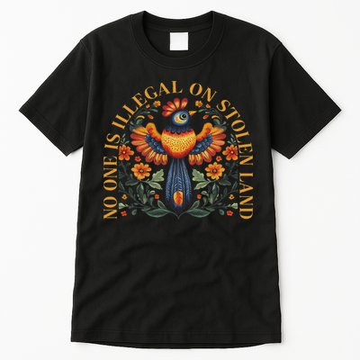 No One Is Illegal On Stolen Land Native Americans Vintage Tall T-Shirt