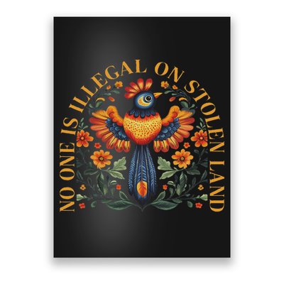 No One Is Illegal On Stolen Land Native Americans Vintage Poster