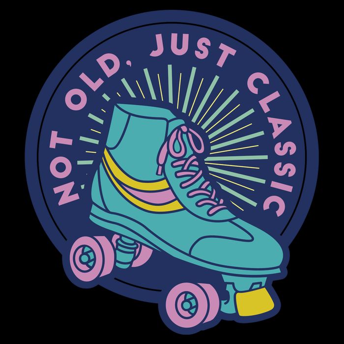 Not Old Just Classic Rollerskate Cooling Performance Long Sleeve Crew