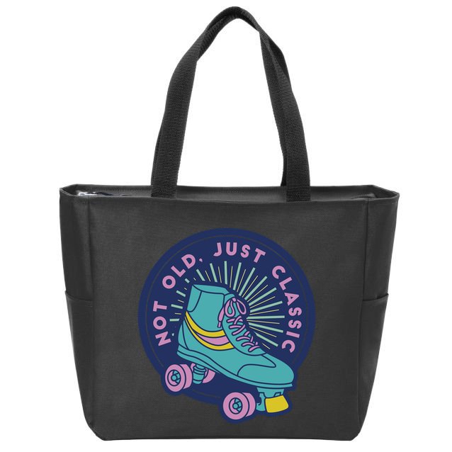 Not Old Just Classic Rollerskate Zip Tote Bag