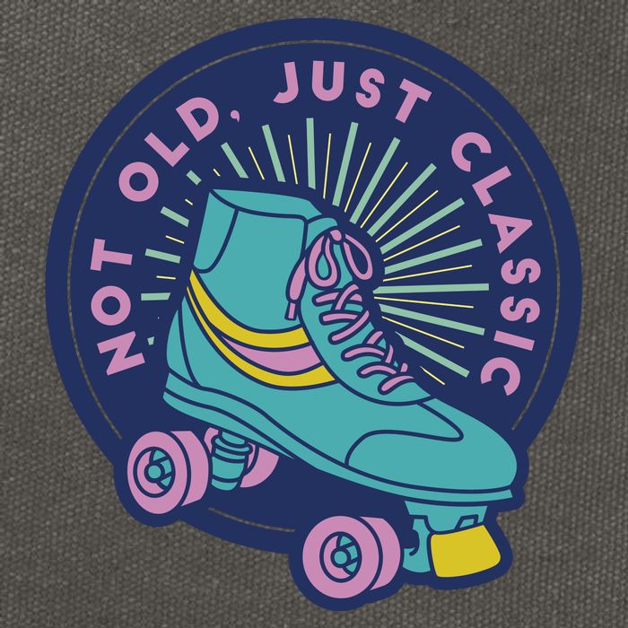 Not Old Just Classic Rollerskate Cotton Canvas Backpack