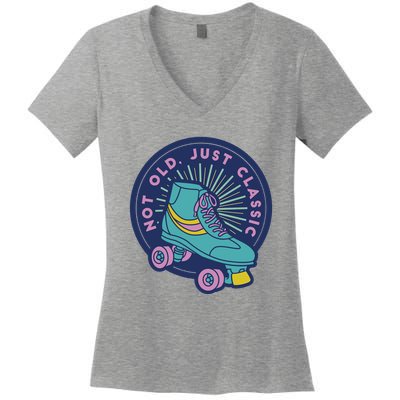 Not Old Just Classic Rollerskate Women's V-Neck T-Shirt