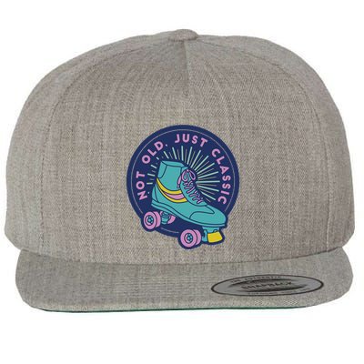 Not Old Just Classic Rollerskate Wool Snapback Cap