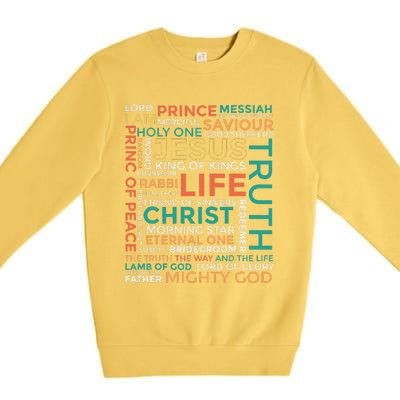 Names of Jesus Christian Premium Crewneck Sweatshirt