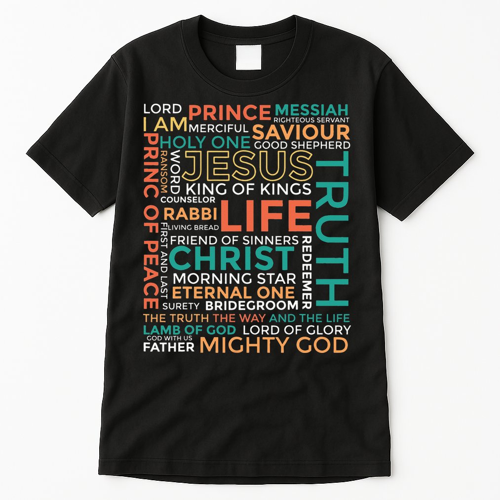 Names of Jesus Christian Tall T-Shirt