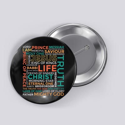 Names of Jesus Christian Button