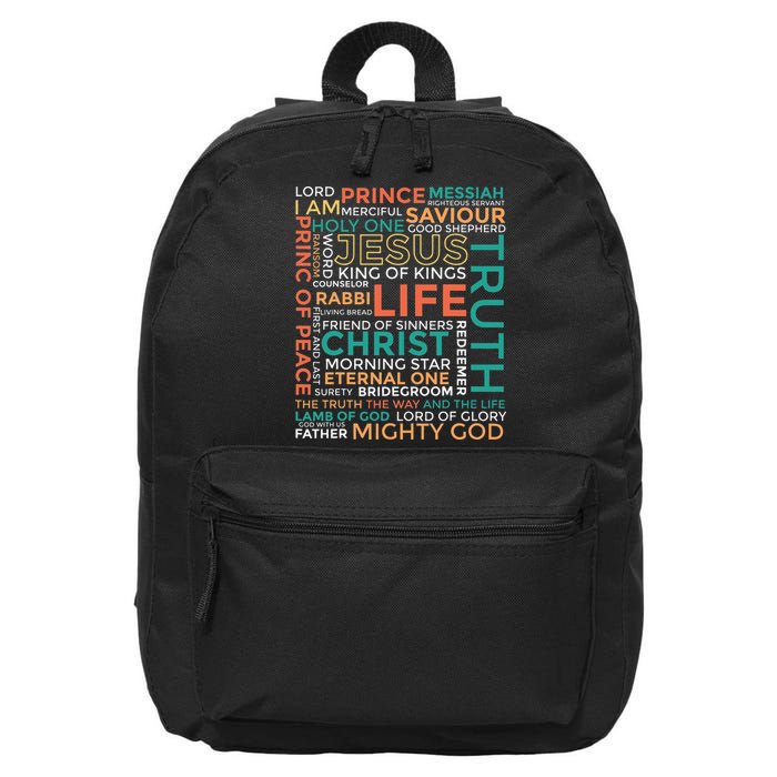 Names of Jesus Christian 16 in Basic Backpack