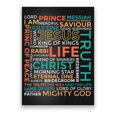 Names of Jesus Christian Poster