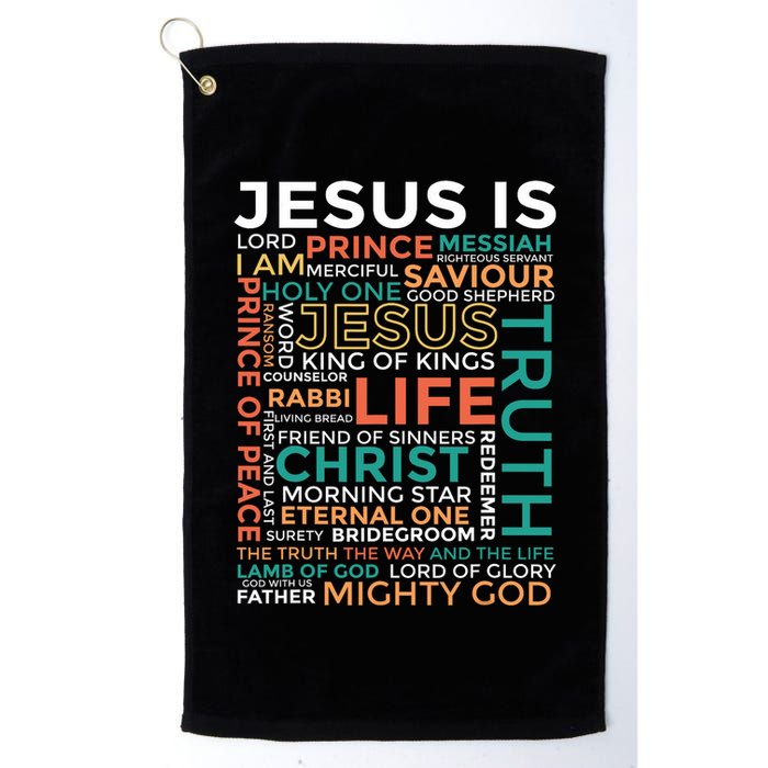 Names Of Jesus Jesus Is Christian Golf Towel