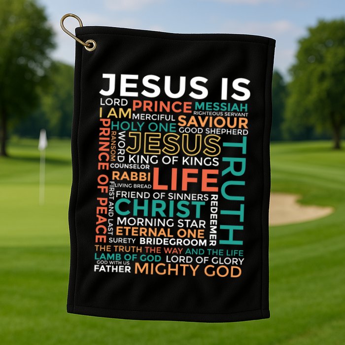 Names Of Jesus Jesus Is Christian Golf Towel