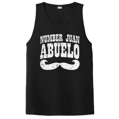 Number One Juan Abuelo Spanish Fathers Day Mexican Grandpa PosiCharge Competitor Tank