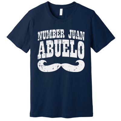 Number One Juan Abuelo Spanish Fathers Day Mexican Grandpa Premium T-Shirt