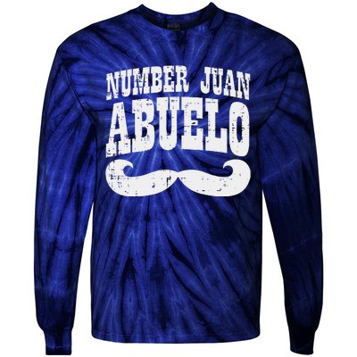 Number One Juan Abuelo Spanish Fathers Day Mexican Grandpa Tie-Dye Long Sleeve Shirt