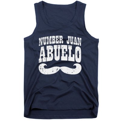 Number One Juan Abuelo Spanish Fathers Day Mexican Grandpa Tank Top