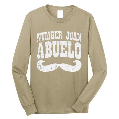 Number One Juan Abuelo Spanish Fathers Day Mexican Grandpa Long Sleeve Shirt