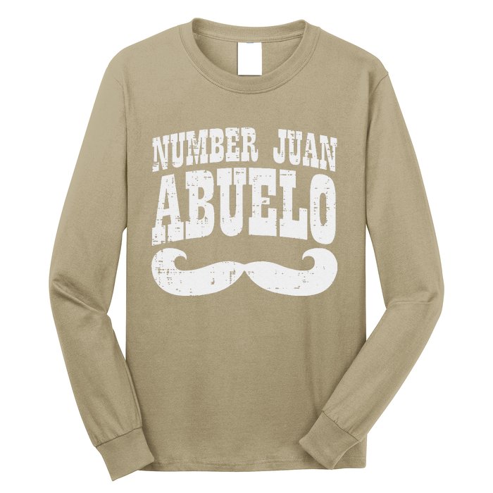 Number One Juan Abuelo Spanish Fathers Day Mexican Grandpa Long Sleeve Shirt