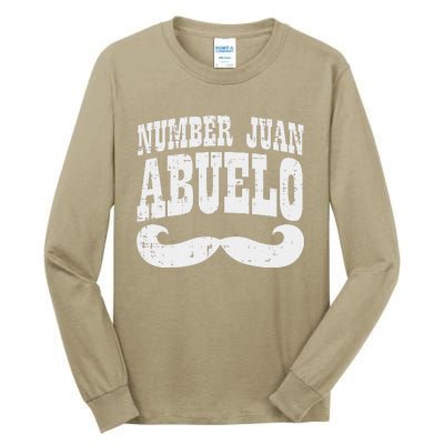 Number One Juan Abuelo Spanish Fathers Day Mexican Grandpa Tall Long Sleeve T-Shirt