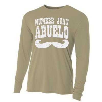 Number One Juan Abuelo Spanish Fathers Day Mexican Grandpa Cooling Performance Long Sleeve Crew