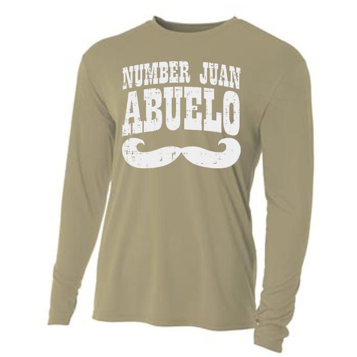 Number One Juan Abuelo Spanish Fathers Day Mexican Grandpa Cooling Performance Long Sleeve Crew