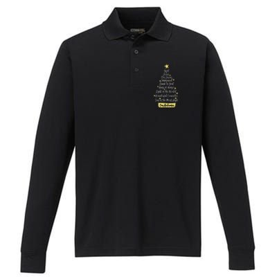 Names Of Jesus Christian Faith Christmas Tree Performance Long Sleeve Polo