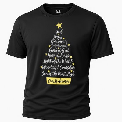 Names Of Jesus Christian Faith Christmas Tree Performance Shirt