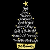 Names Of Jesus Christian Faith Christmas Tree City Backpack