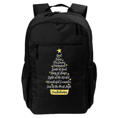 Names Of Jesus Christian Faith Christmas Tree Backpack