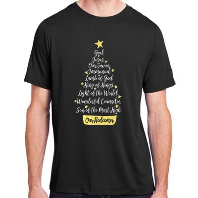 Names Of Jesus Christian Faith Christmas Tree Adult ChromaSoft Performance T-Shirt