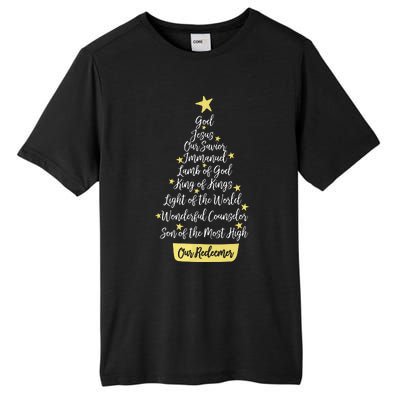 Names Of Jesus Christian Faith Christmas Tree Tall Fusion ChromaSoft Performance T-Shirt