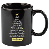 Names Of Jesus Christian Faith Christmas Tree 11oz C Handle Ceramic Mug