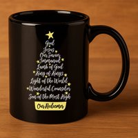 Names Of Jesus Christian Faith Christmas Tree 11oz C Handle Ceramic Mug