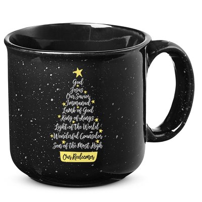 Names Of Jesus Christian Faith Christmas Tree 15oz Campfire Ceramic Mug