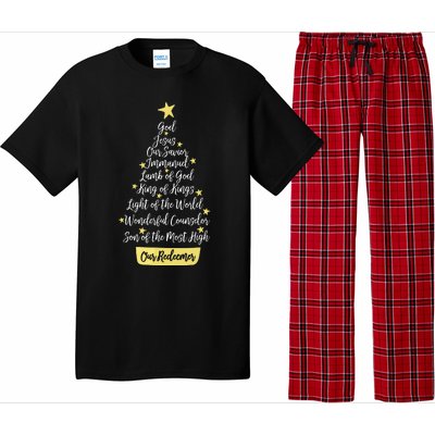 Names Of Jesus Christian Faith Christmas Tree Pajama Set