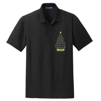 Names Of Jesus Christian Faith Christmas Tree Dry Zone Grid Polo