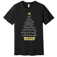 Names Of Jesus Christian Faith Christmas Tree Premium T-Shirt